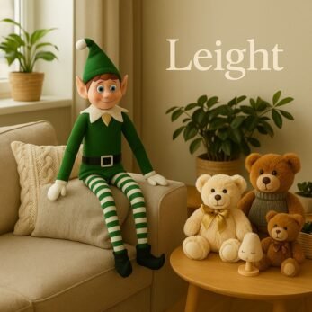 LEIGHT Soft Vinyl Elf with Hat and Tag (GREEN)