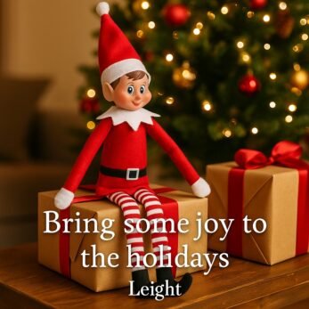 LEIGHT Soft Vinyl Elf with Hat and Tag (Red)